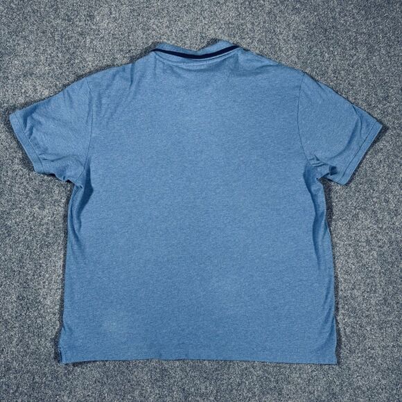 Scotch & Soda Amsterdam Pique Smart Blue Heather Short Sleeve Polo Shirt XL - Picture 3 of 6
